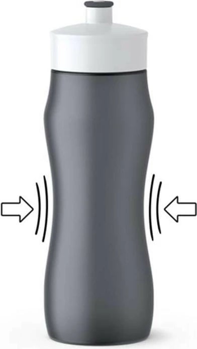 Shishe sportive Emsa 518086, 0.6L, anthrazit/bardhë Shishe sportive Emsa 518086, 0.6L, anthrazit/bardhë
