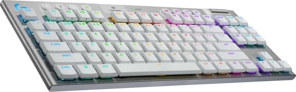 Kasë tastierë Logitech G915 X LIGHTSPEED TKL, mekanike, RGB, wireless, Nordic, e bardhë