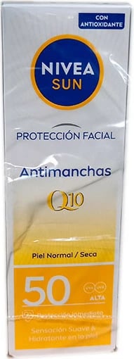 Krem për fytyrë me SPF Nivea Sun Facial Control De Brillos Tono Medio, 50ml