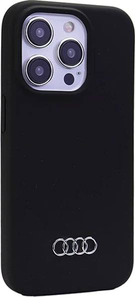 Mbështjellës Audi për iPhone 15 Pro Max/Pro, silikon, i zi