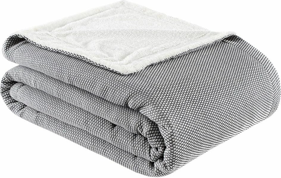 Batanije teke, pambuk 100%, ngjyrë gri, L'Essentiel Linge de Maison, Likya, 150x195cm