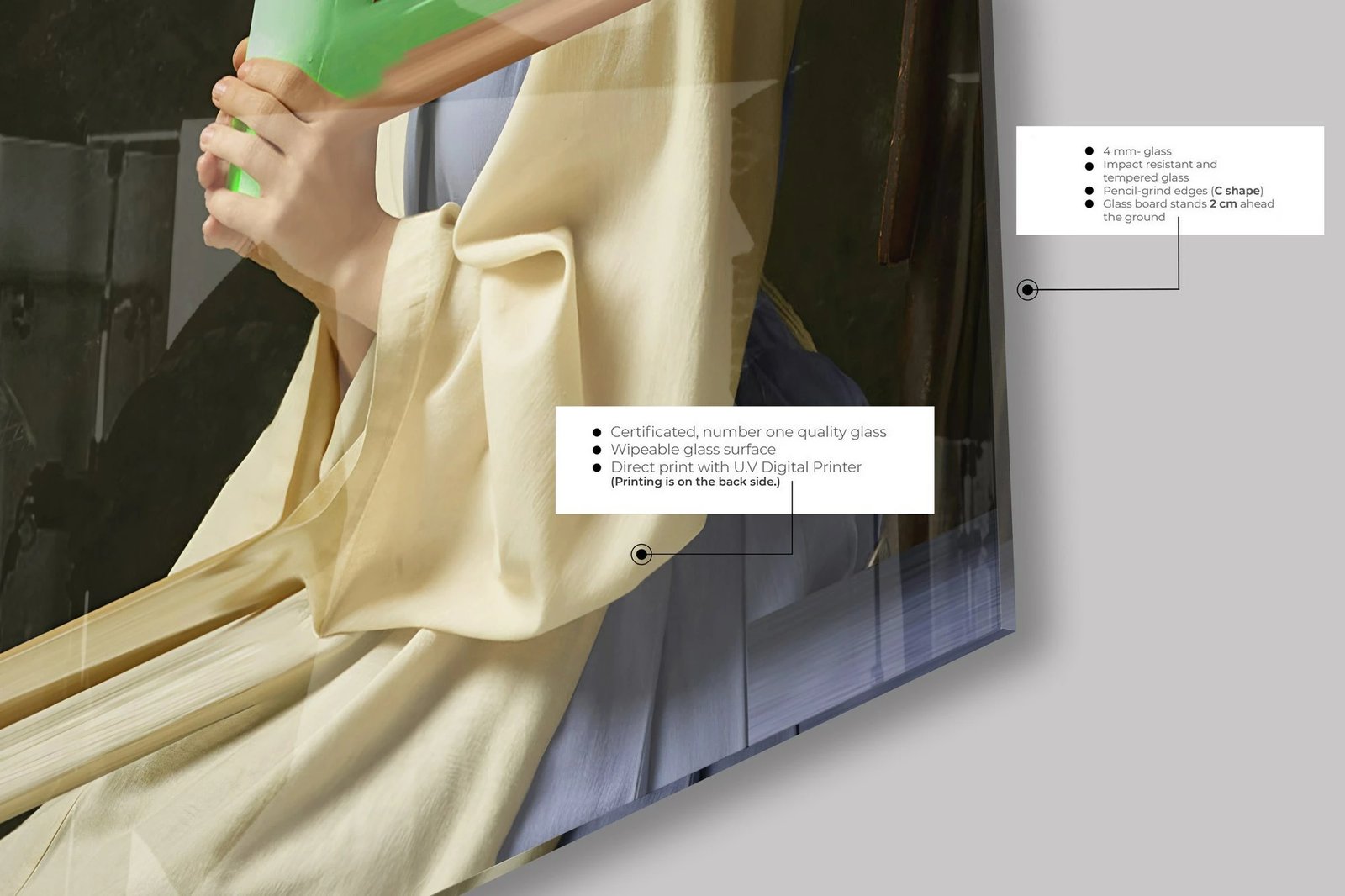 Pikturë dekorative prej xhami të temperuar, shumëngjyrëshe, CAM3742 - 70100