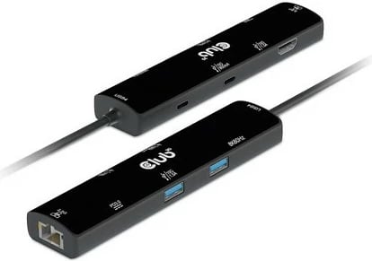 USB HUB Club3D 6in1, HDMI, 2xUSB-C, 2xUSB, LAN, 4K120Hz, PD100W, zi
