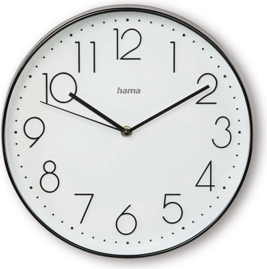 Orë muri Hama Corsica 185873, analoge, 30 cm, e bardhë/zezë