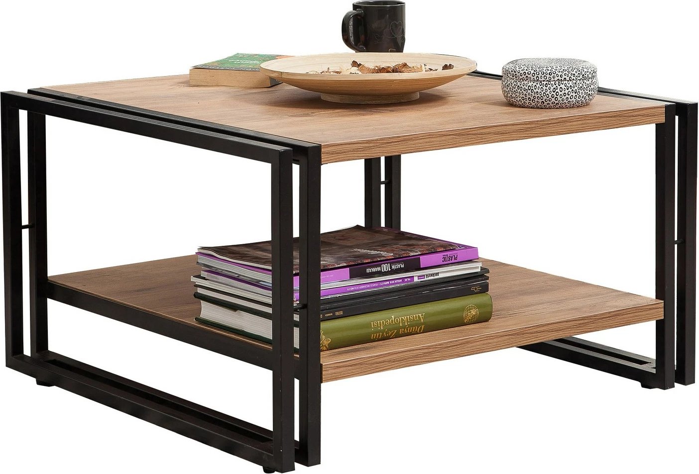 Set mobiljesh për dhomë dite, Skye Decor, COSMO-TKM.1, ngjyrë pishë Atlantike dhe e zezë