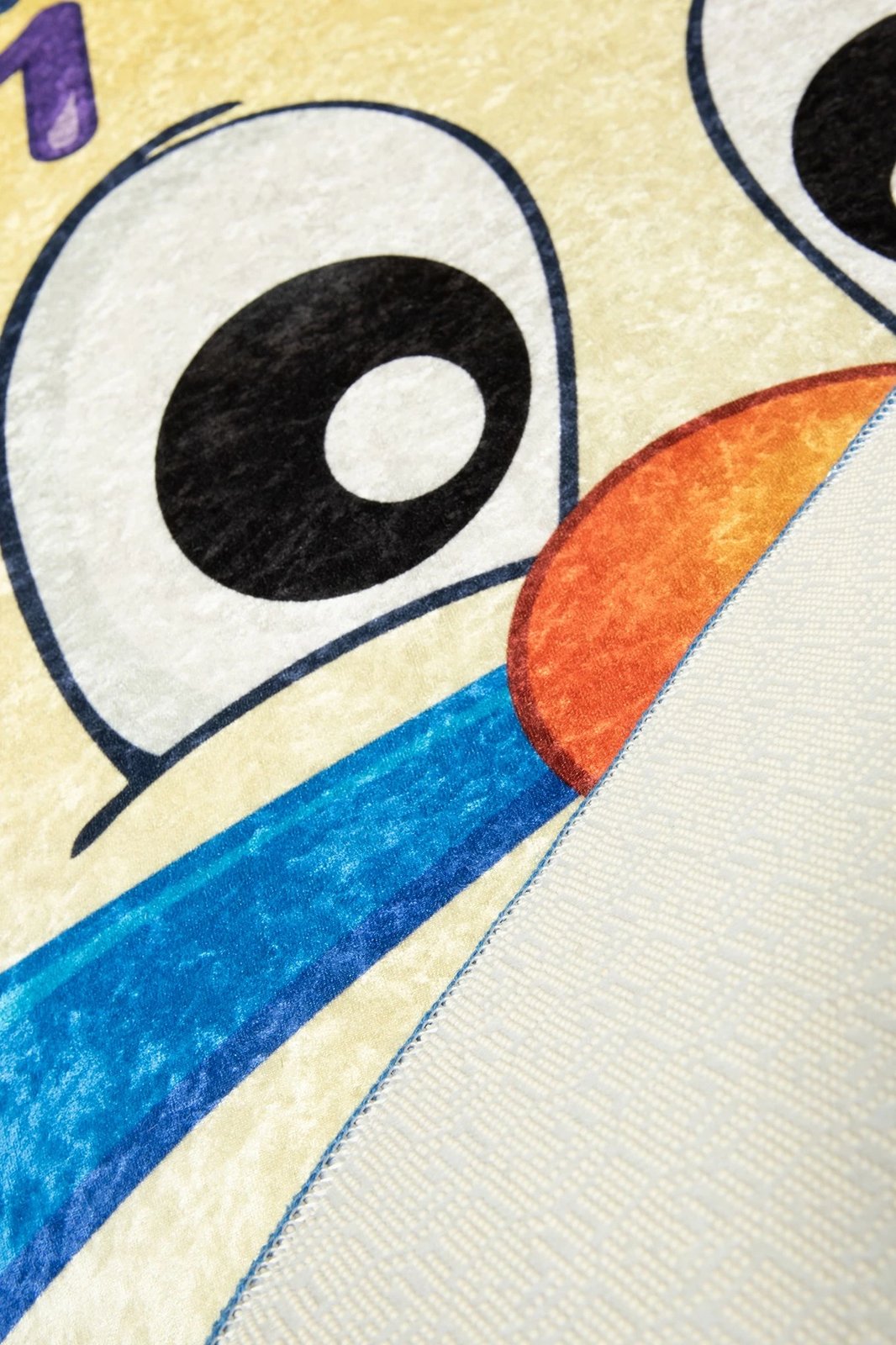 Qilim i rrumbullakët për fëmijë, dizajn orë, shumëngjyrësh, 200 cm