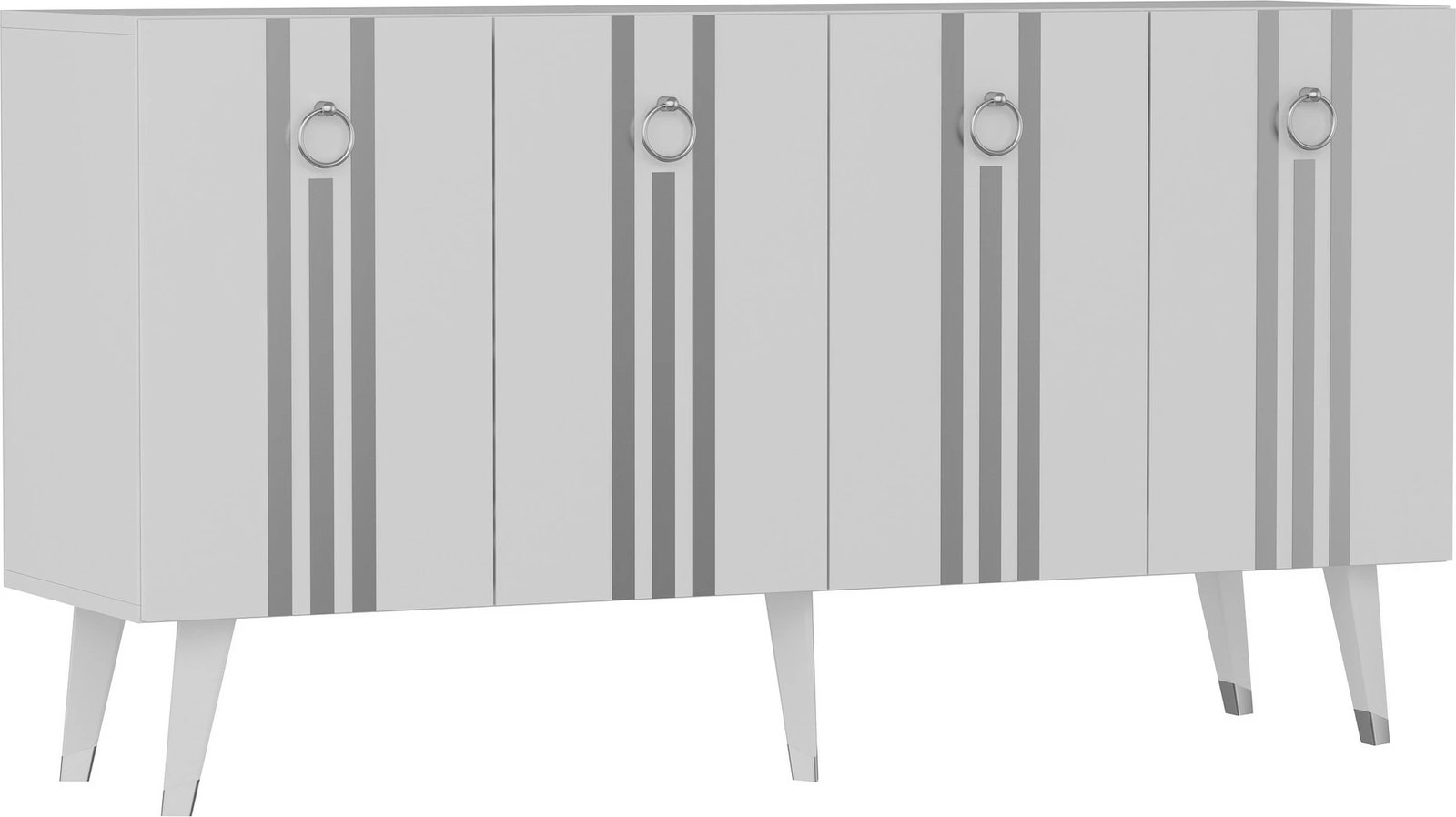 Konsolë Hanah Home, Isil, e bardhë, argjendtë