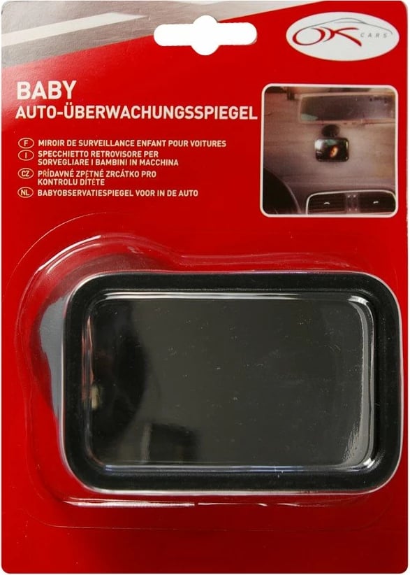 pasqyrë shtesë retrovizore për veturë, Kaufmann, shatterproof, montim me kupë thithëse, 9.5x6x4 cm, plastike, e zezë