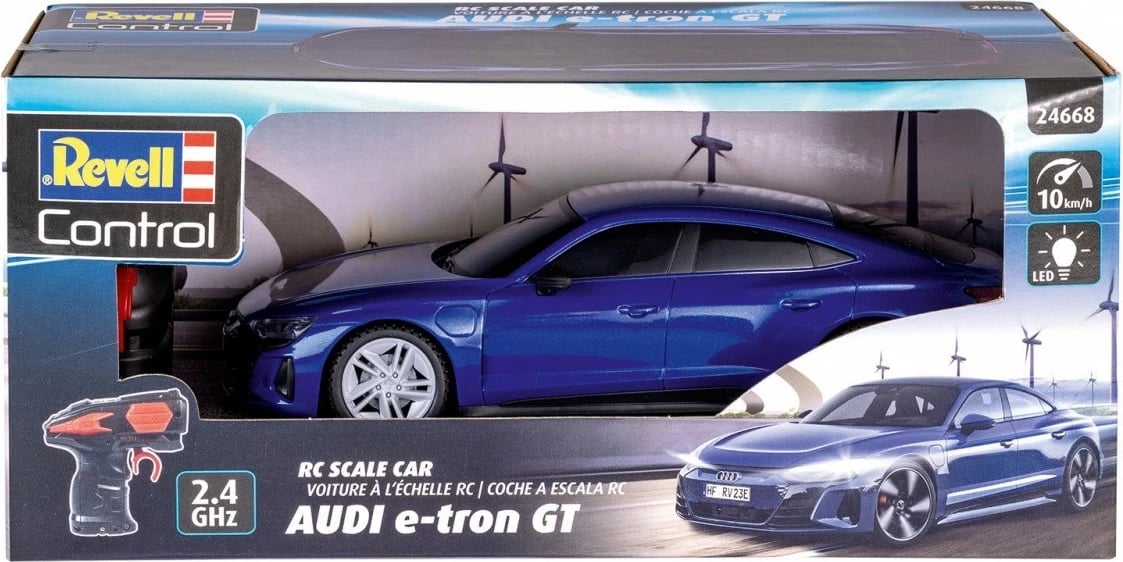 Veture me telekomandë Revell RC Audi e-tron GT 1:24, Kaltër