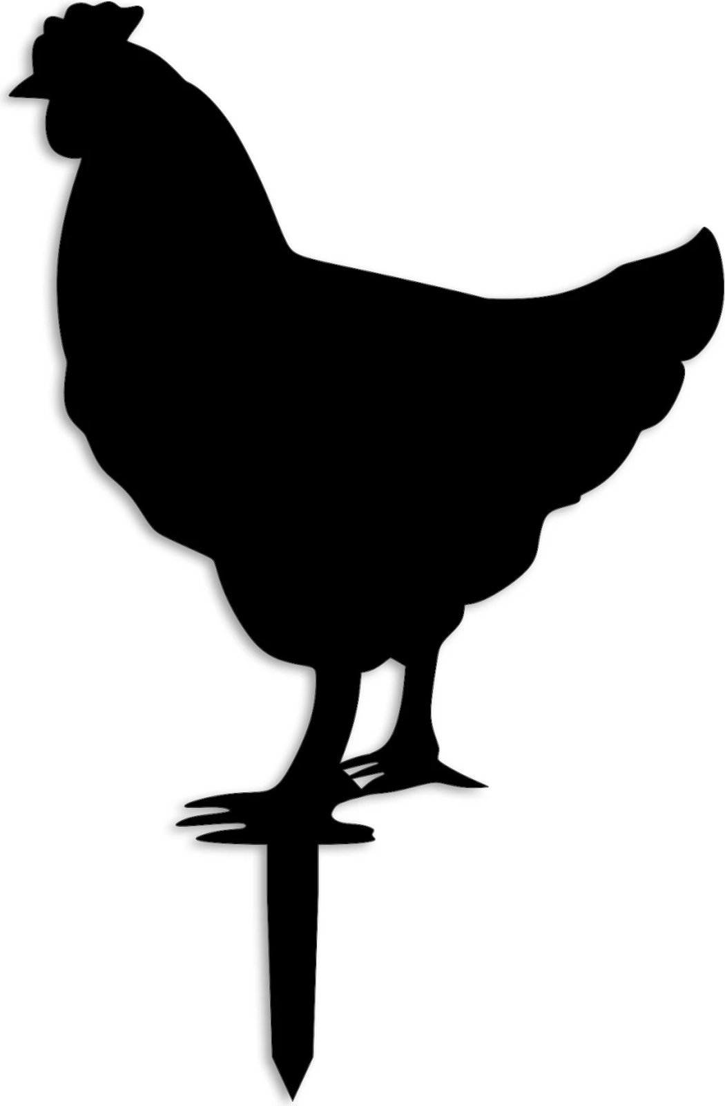 Dekor për kopsht, pulë, ngjyrë e zezë, Aberto Design, 64x42cm