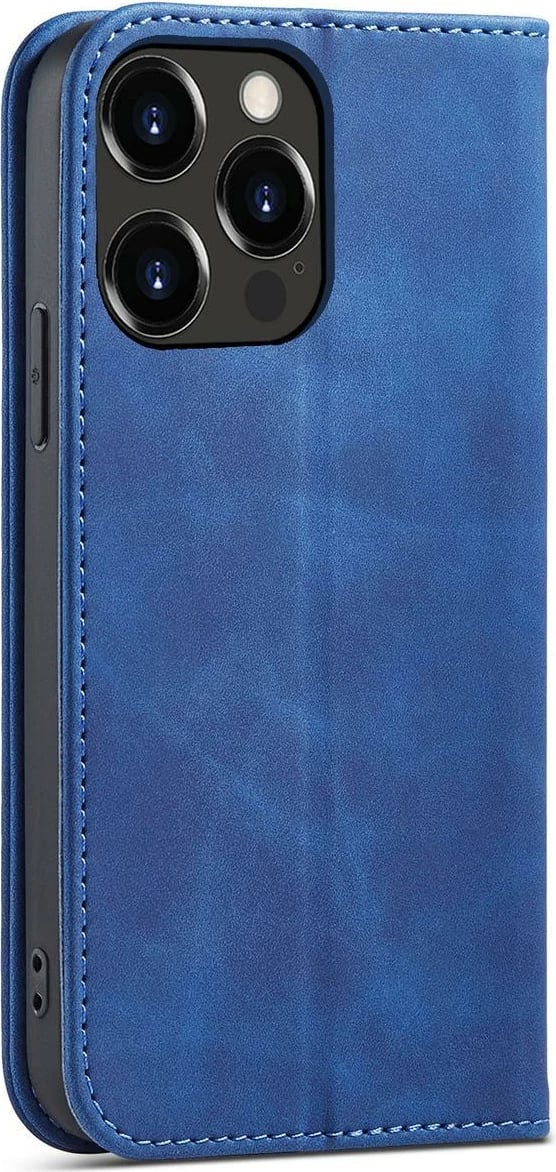 Mbështjellës Hurtel Magnet Fancy Case për iPhone 14 Pro, me kapak, portofol dhe mbajtëse, kaltër