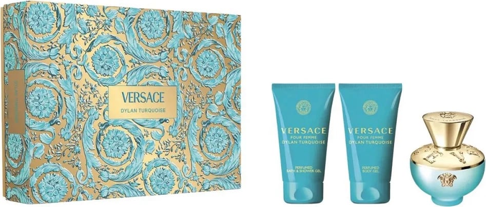 Eau de Toilette për femra Versace Dylan Turquoise set 3 copë, 50ml