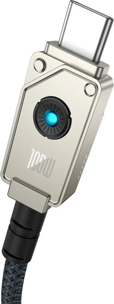 Kabllo USB C në USB C Baseus, 1 m, 100 W, Bardhë