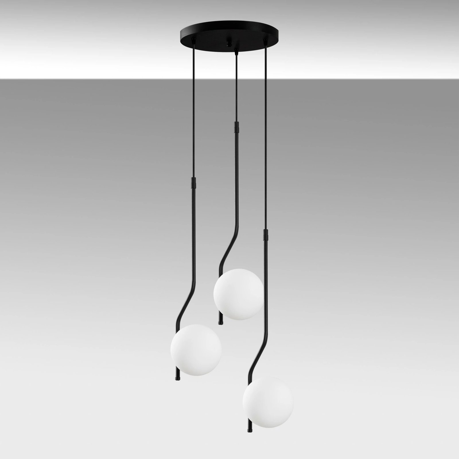 Llambë tavani Opviq Tulıp, ngjyrë e zezë, 35x35x110cm