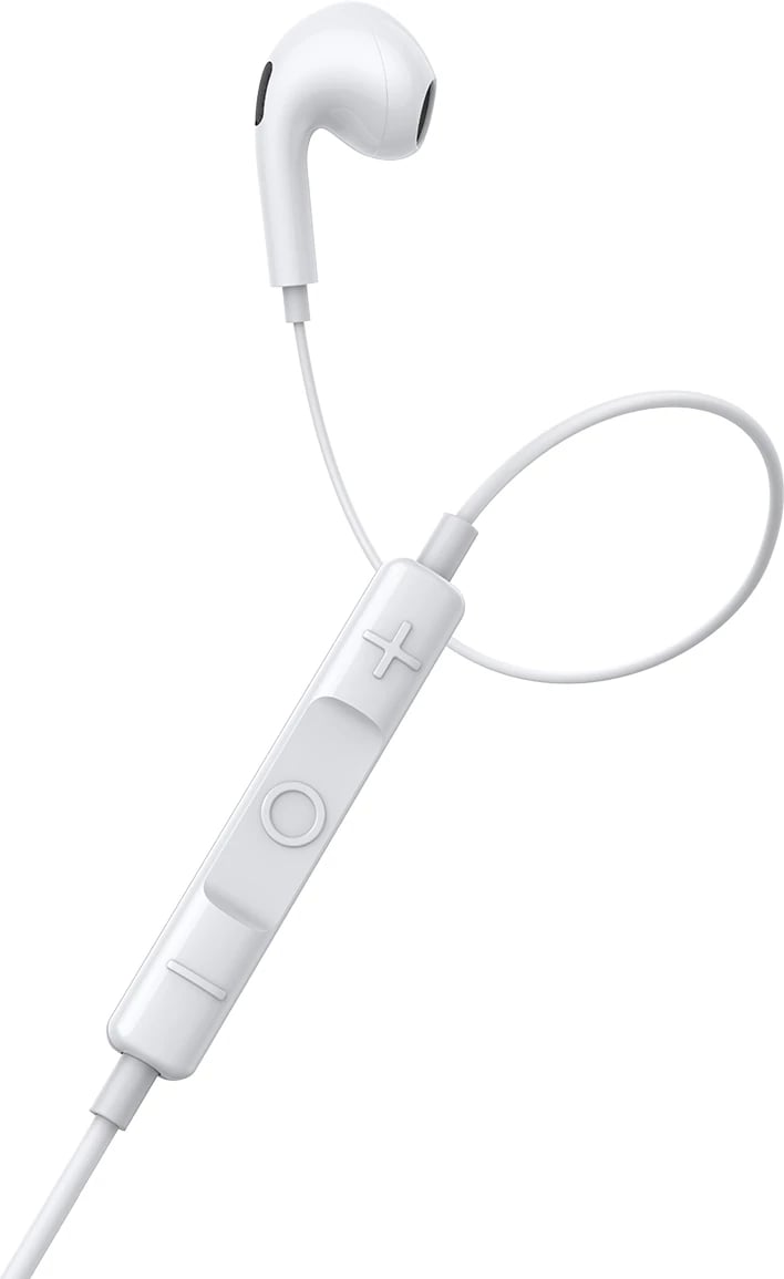 Kufje Baseus Encok H17 me kabllo, 3.5mm mini jack, të bardha Kufje Baseus Encok H17 me kabllo, 3.5mm mini jack, të bardha