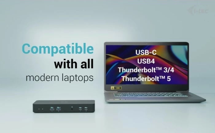 Kasë portesh i-tec C31INTGTRI4KDOCPD, 100W, e zezë