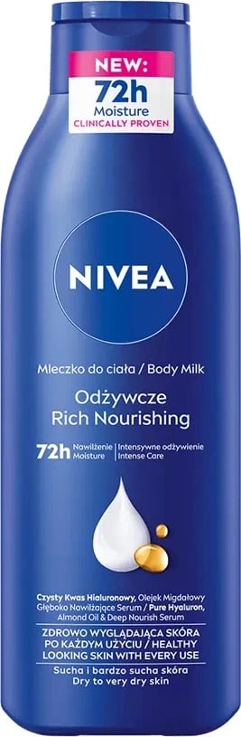 Qumësht për trup për femra Nivea Nourishing, 250ml