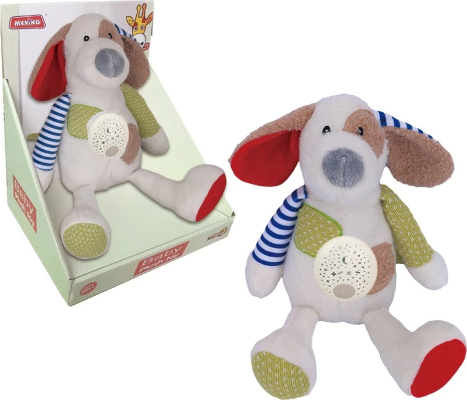 Lodër pelushi me dritë nate dhe muzikë ASKATO, 43 cm, shumëngjyrëshe