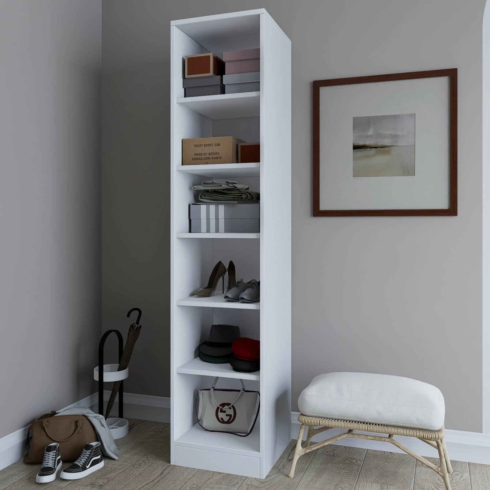 Dollap shumëfunksional, ngjyrë e bardhë, Skye Decor, Lucas 1600-67