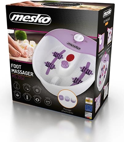 Masazhues këmbësh, Adler MS 2152, flluska vibrim dhe masazh i thatë me ngrohje infra të kuqe, 4 rrotulla, 75 W, rozë/e bardhë