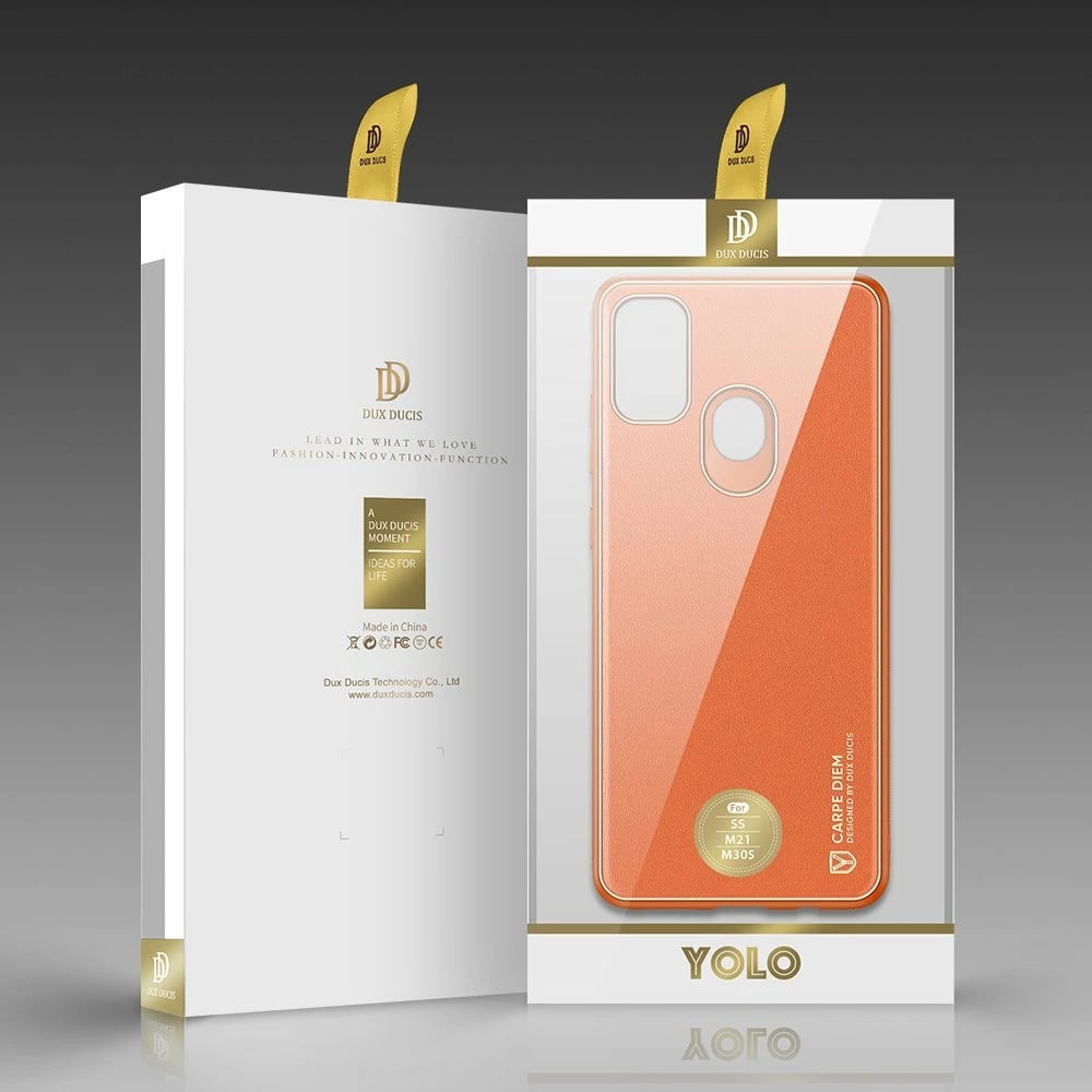 Mbështjellës Dux Ducis Yolo për Samsung Galaxy M30s, portokalli