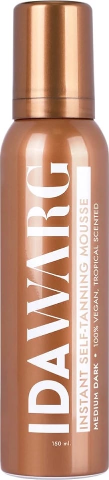 Shkumë vetë-nxirëse për trup Ida Warg Instant Self-Tanning Mousse Body Tan Medium Dark për femra 150ml