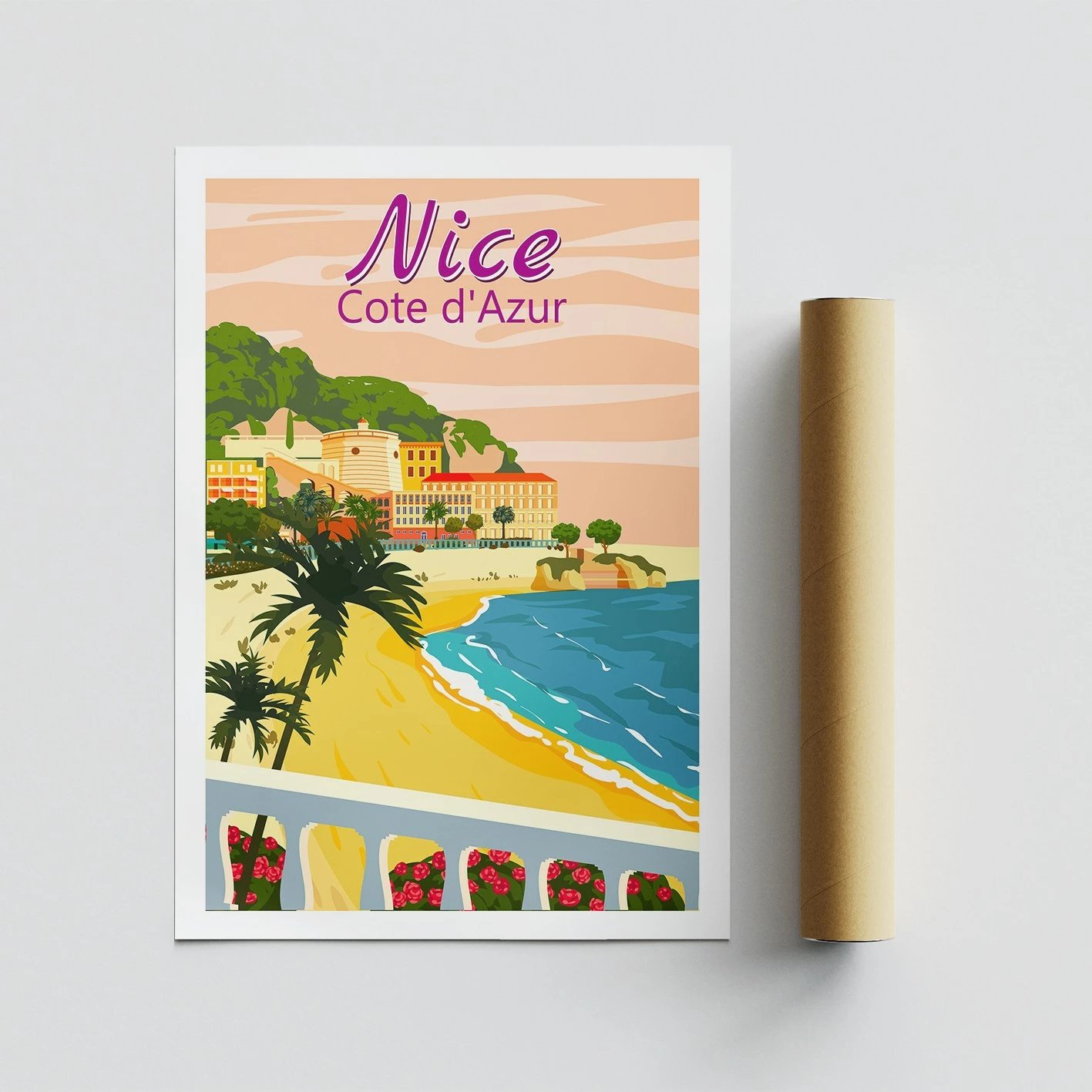 Poster A4, Nice Cote d'Azur - 1997