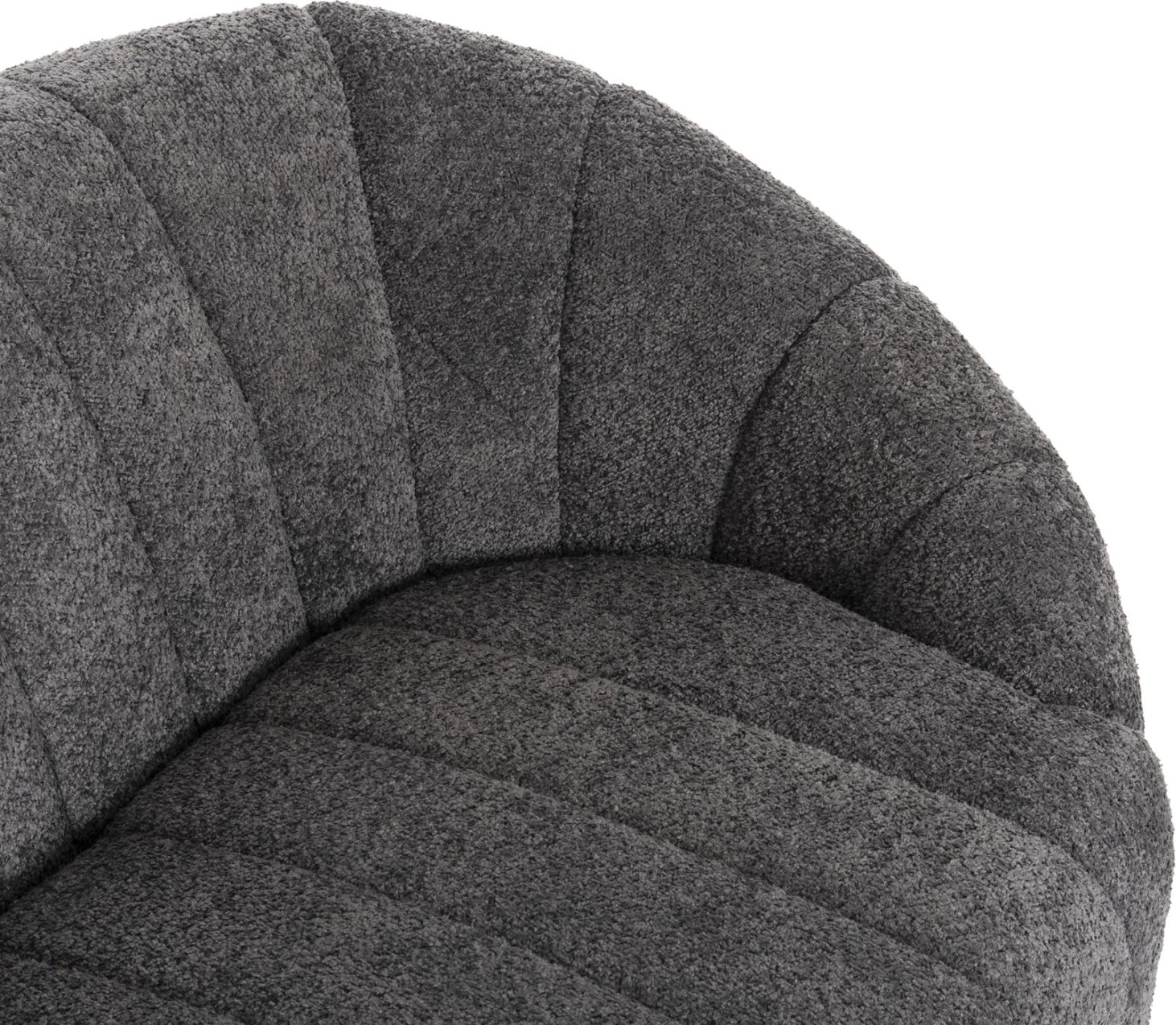 Divan dy vendesh MOBY FH9595.01, pëlhurë boucle gri, 145x82x67H cm