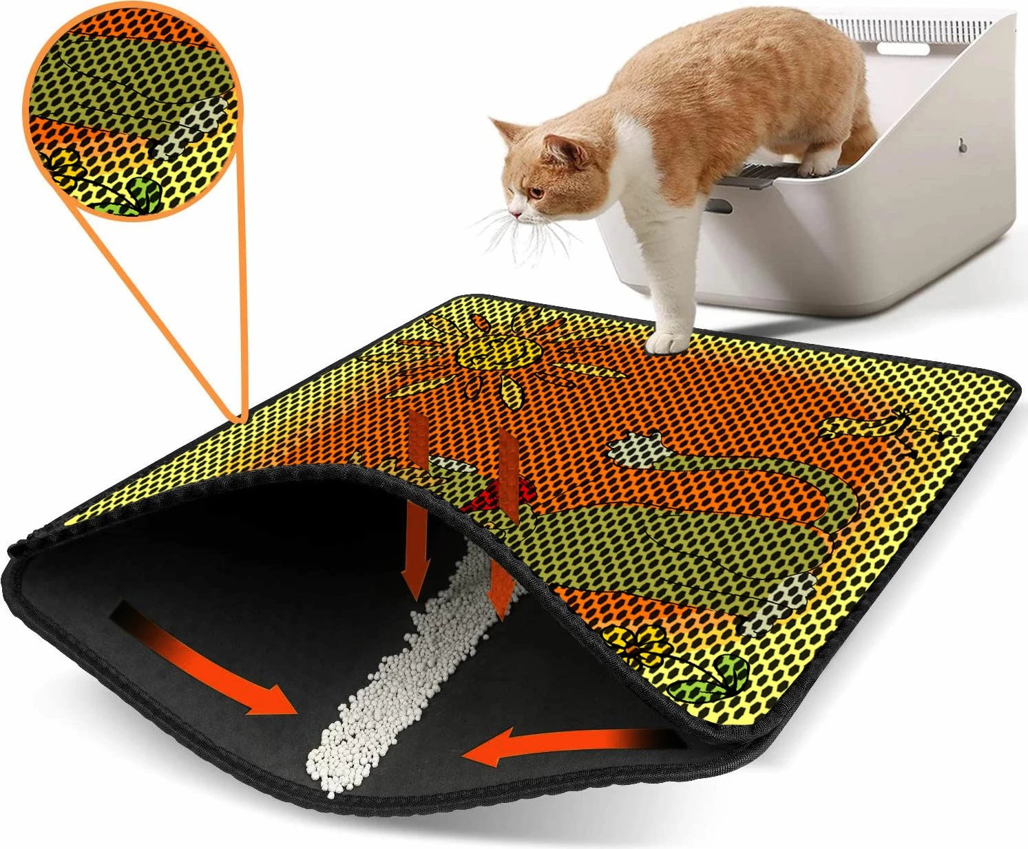 Tapet për rërë maceje, shumëngjyrësh, Paws & Whiskers, Nrszn0183, 45x60cm