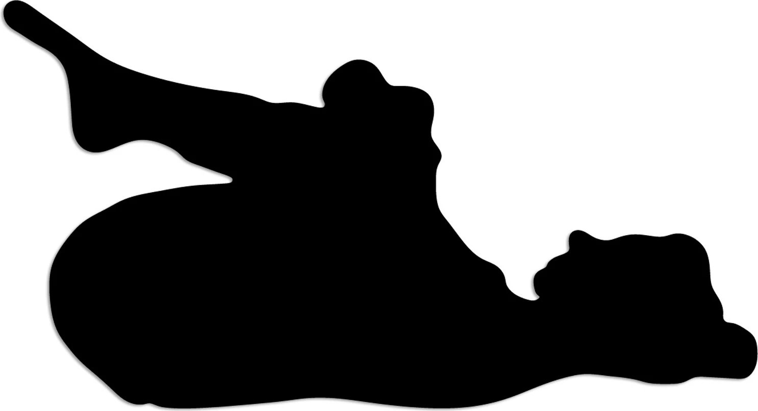 Aksesor dekorativ metalik për mur, Wallity, Yoga 8, ngjyrë e zezë, 60x33cm