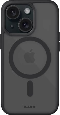 Mbështjellës LAUT Huex Protect me MagSafe për iPhone 13/14/15, zi, transparent
