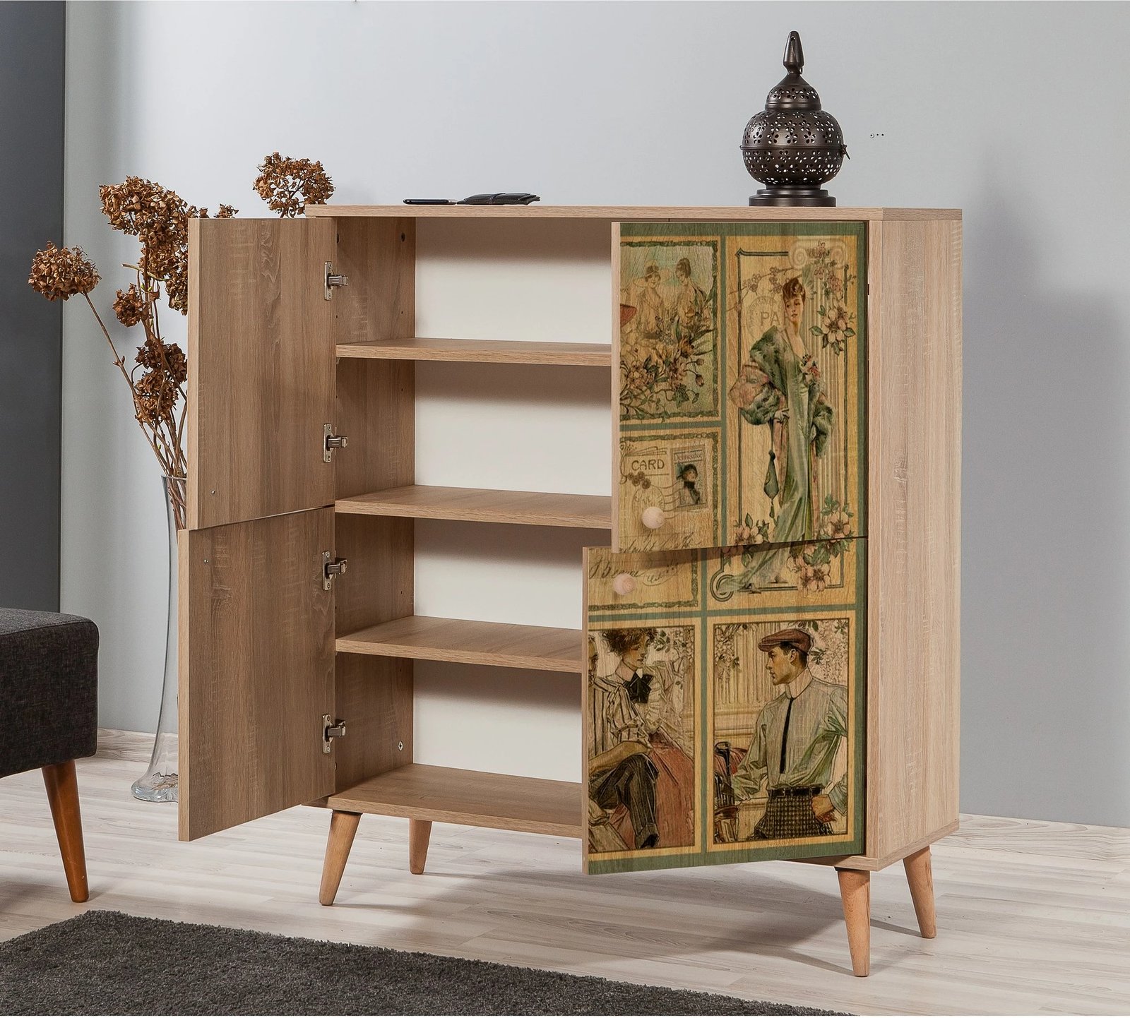 Dollap multifunksional, ngjyrë lisi Sonoma, Multilux-732