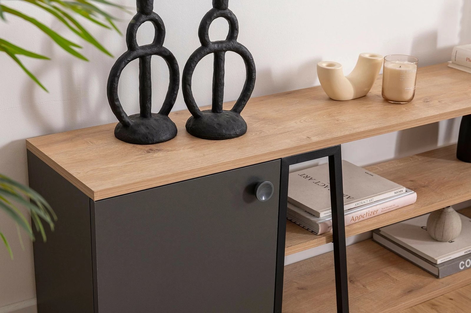 Komodë TV Hanah Home, Lissa Dolapli, e zezë, sapphire