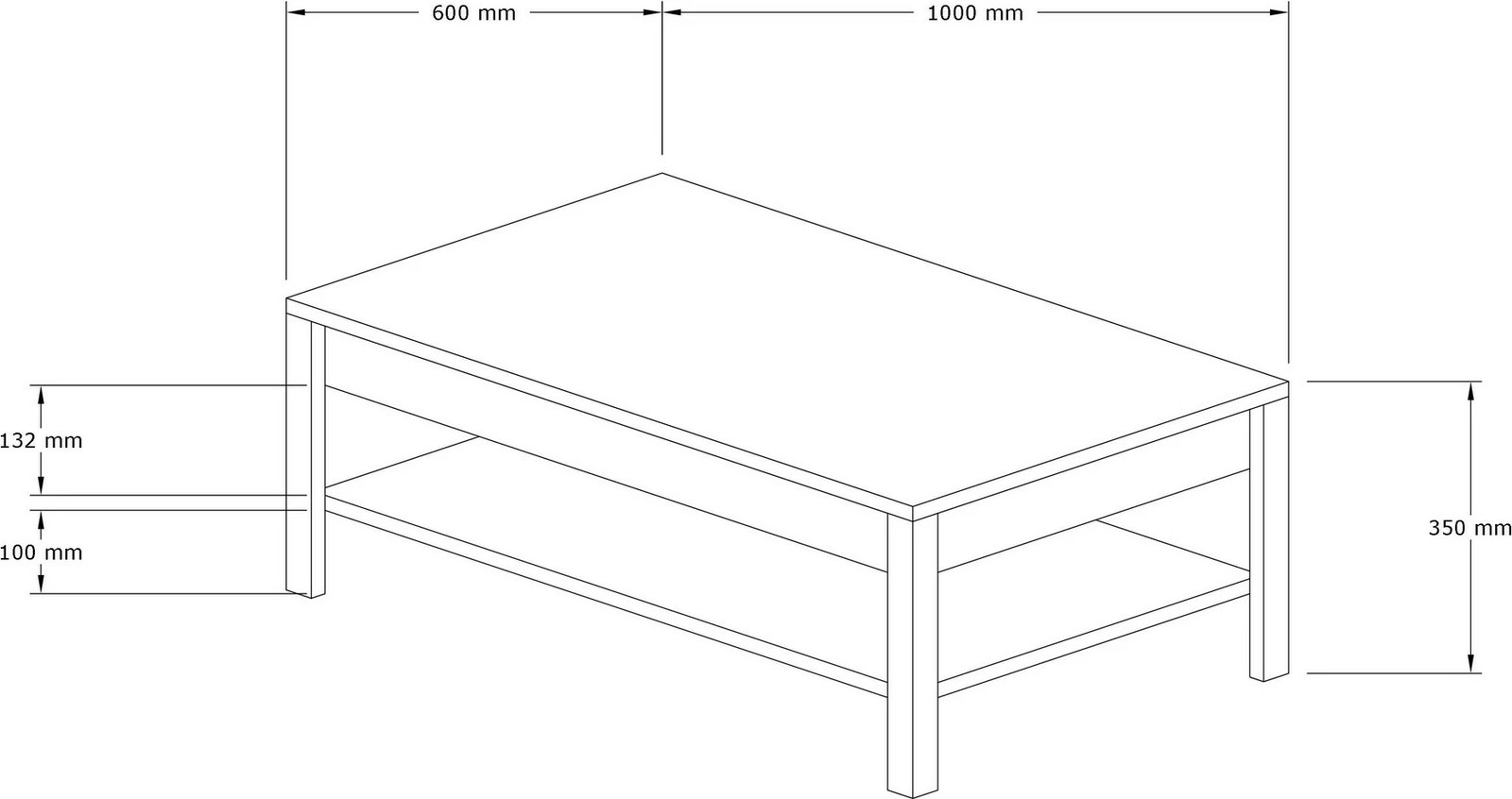 Tavolinë kafeje Hanah Home, Moli, ngjyrë safir dhe e bardhë