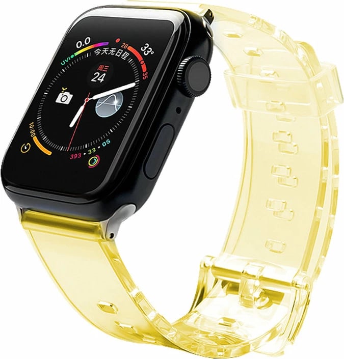 Rrip zëvendësues Hurtel për Apple Watch 6/5/4/3/2/SE, 38mm/40mm, TPU, e verdhë