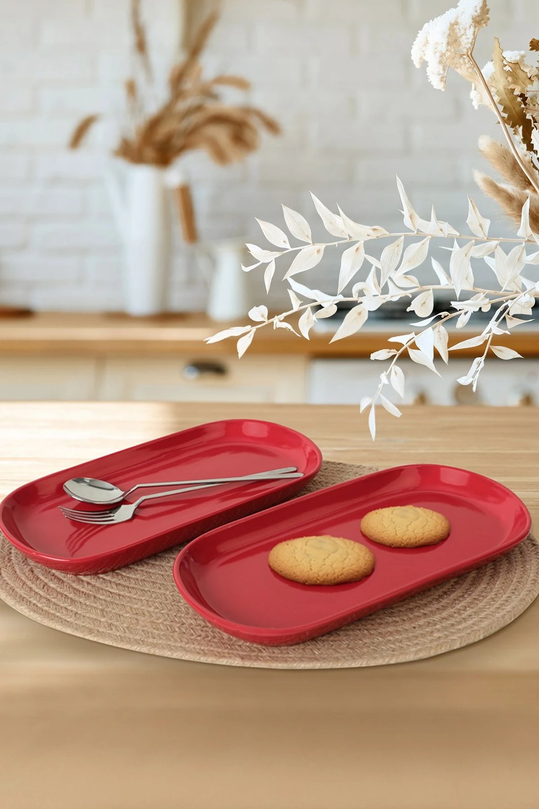 Set pjatash servirëse, 2 copë, Hermia Concept, e kuqe, ST080202F506A000000MAKYK00