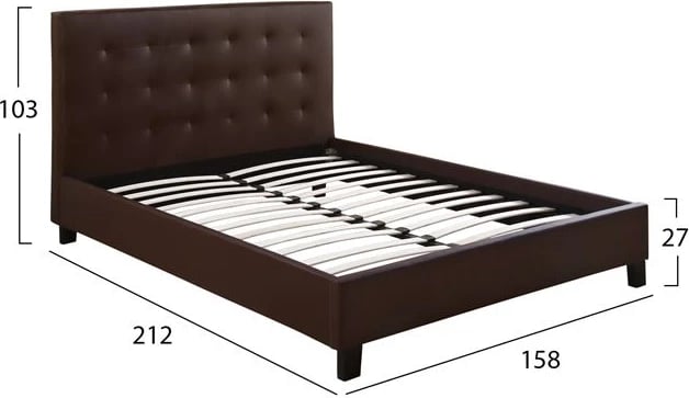 Krevat Brisa me PU kafe FH552.02 150x200 cm