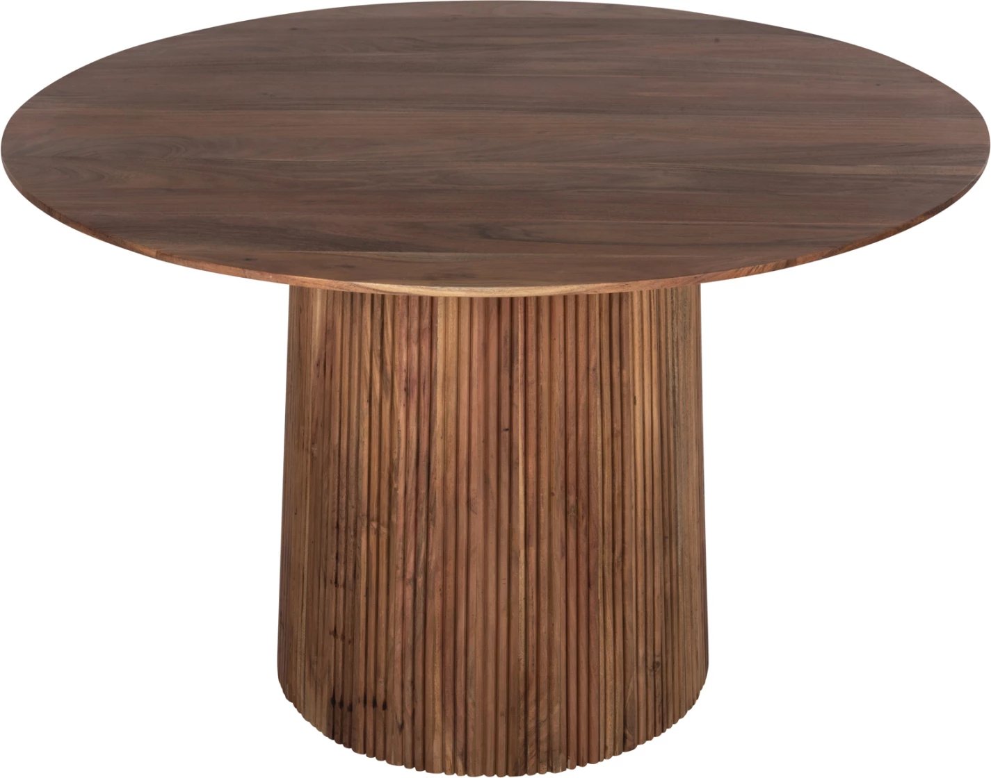 Tavolinë rrumbullake ngrënieje GROOT, dru akacie natyrale, D120x79cm