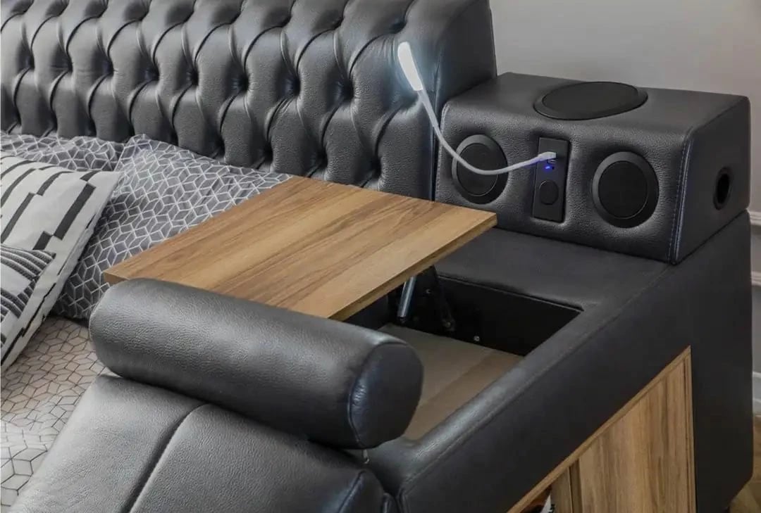 Krevat dopio, ngjyrë e zezë, Skye Decor Dorwell Smart