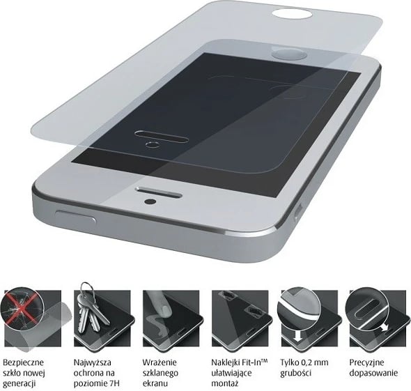 Xham mbrojtës hibrid 3MK FlexibleGlass për iPhone 8/SE 2020/SE 2022, Transparent