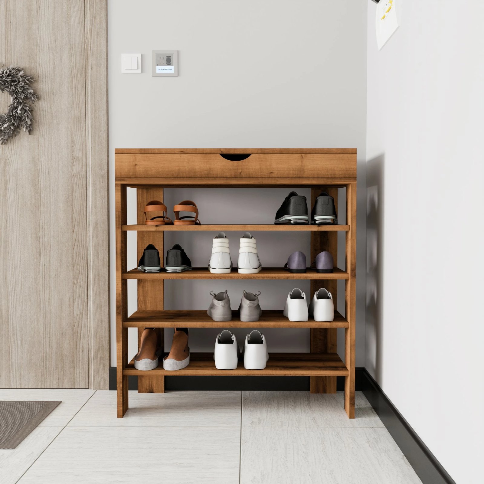 Dollap për këpuca Hanah Home, ngjyrë arre, Royal