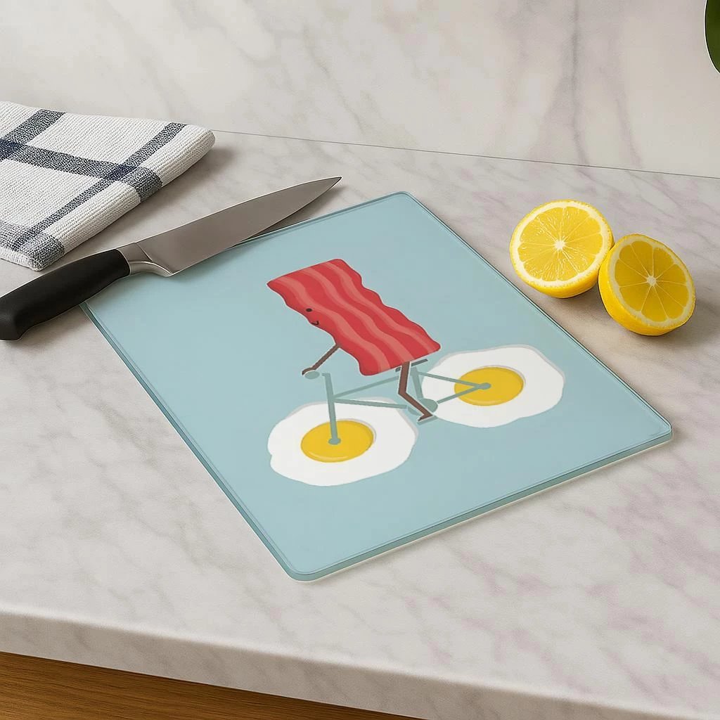 Dërrasë prerëse prej xhami të temperuar, shumëngjyrëshe, Hermia, Kes-00059, 30x40cm