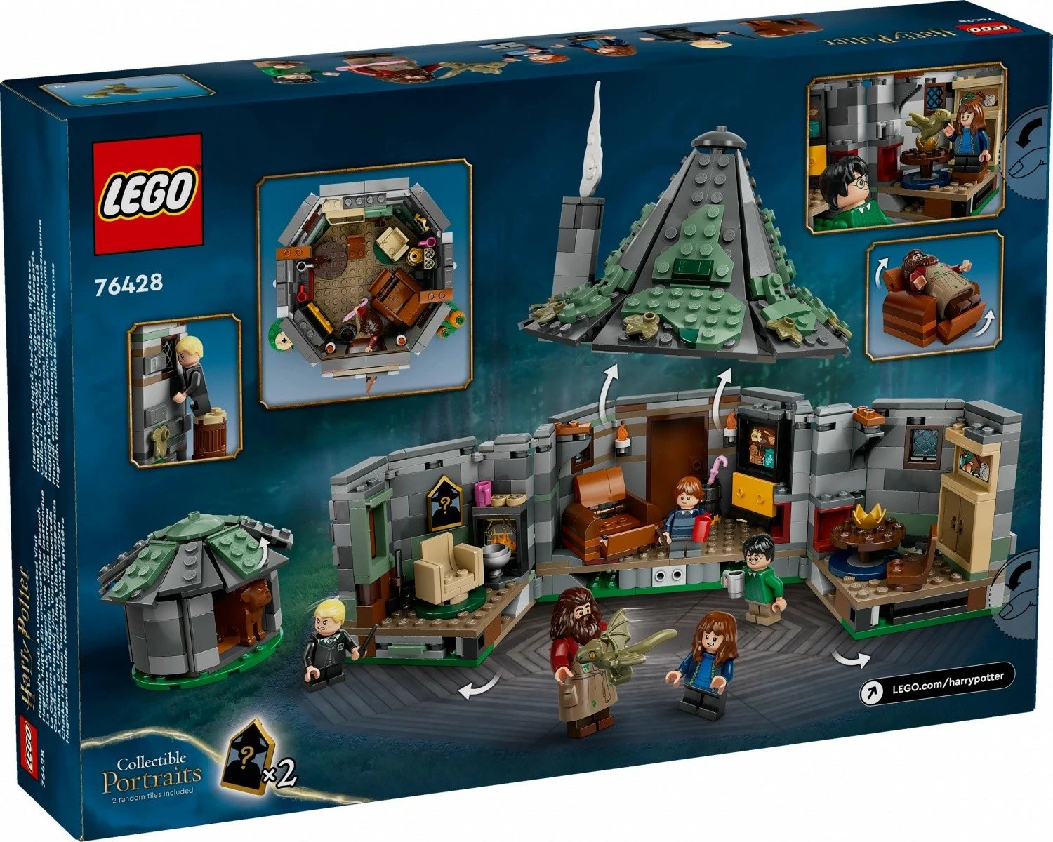 Set LEGO Harry Potter Hagrid's Hut: Unexpected Visit 76428, 896 pjesë, plastikë