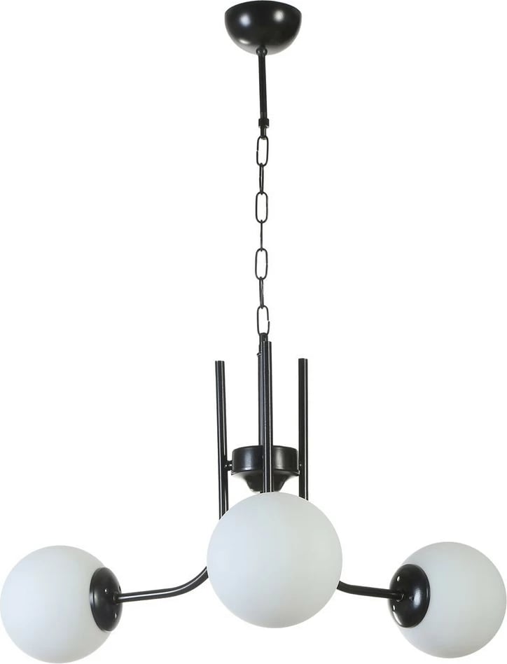 Llambë tavani Opviq, 8780-3, trup metalik, ngjyrë e zezë dhe e bardhë, 65x70cm