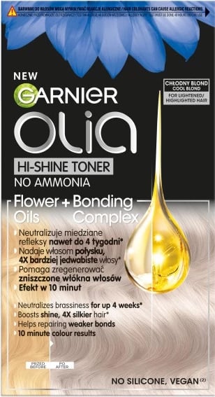 Toner për flokë Garnier Olia Hi-Shine 9.1 Cool Blonde për femra