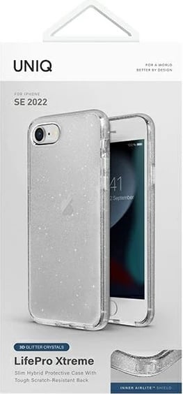 Mbështjellës UNIQ LifePro Xtreme për iPhone 7/8/SE 2020/SE 2022, transparent argjendtë