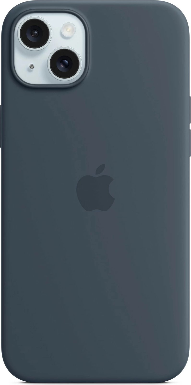 Mbështjellës Apple iPhone 15 Plus Silicone Case me MagSafe, Storm Blue