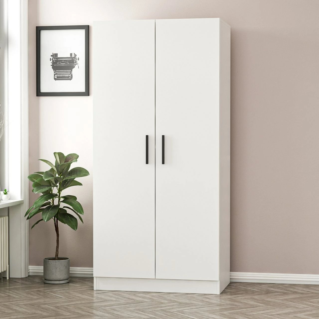 Dollap Skye Decor, zinxhir Kale, i bardhë, 190