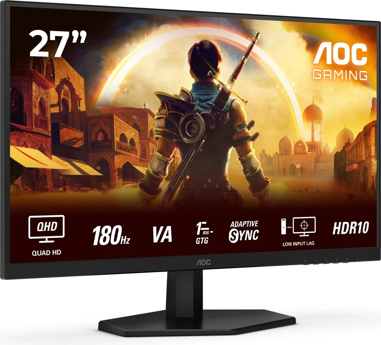 Monitor gaming AOC Q27G42XNE 27 inç, QHD, 180Hz, Adaptive Sync, e zezë