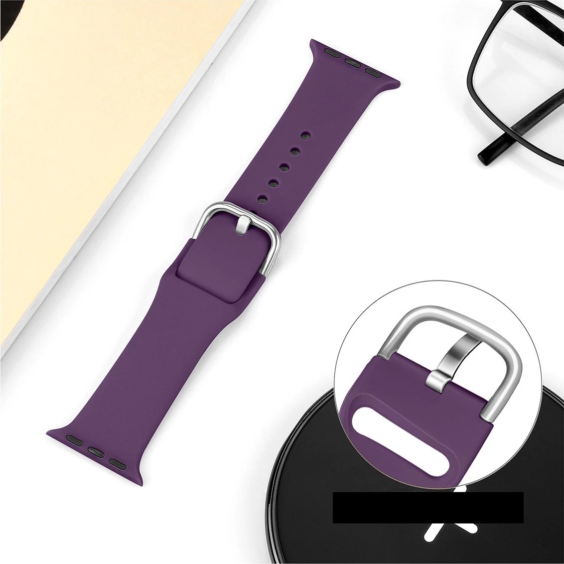 Rrip silikoni për orë Hurtel, për Apple Watch 9/8/7/6/5/4/3/2/SE 41/40/38mm, Verdhë